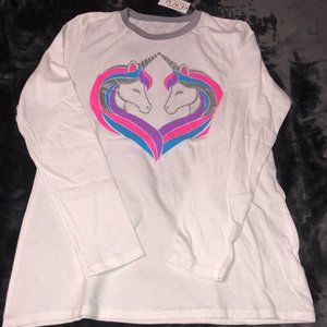 Children's Place Girls Unicorns Long Sleeve Top